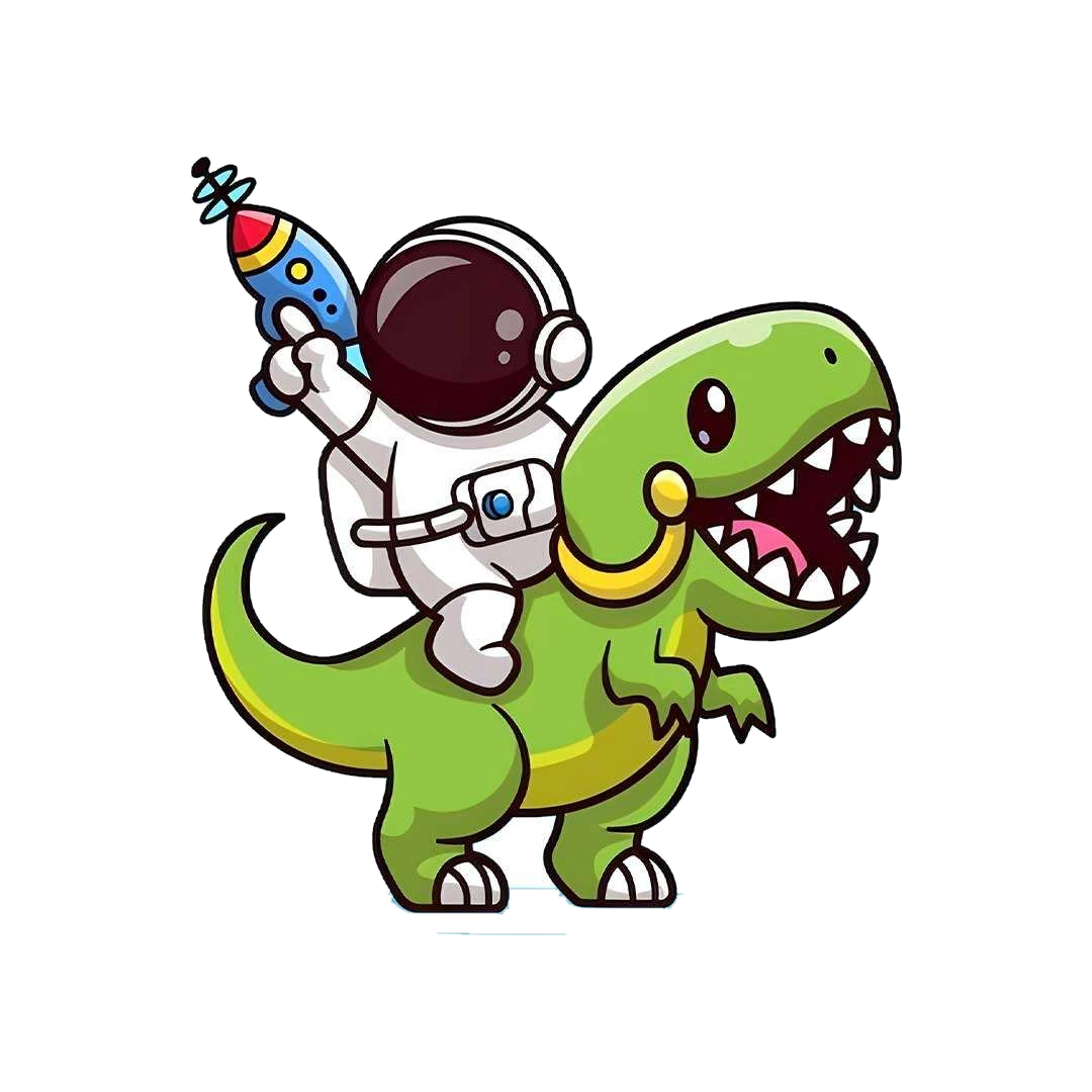 Astro Dino Sticker